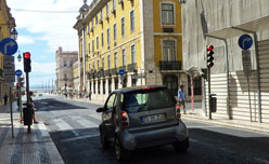 Lisbon downtown Baixa street
