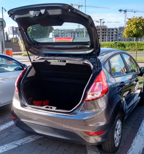 Ford Fiesta trunk space